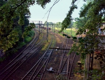 Widok na dworzec kolejowy w Bielsku - MojRower.pl